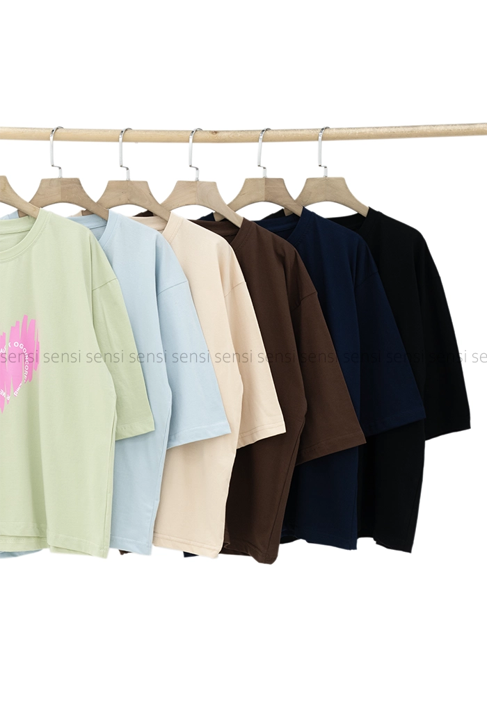 تیشرت باکسی قلب کد1005916